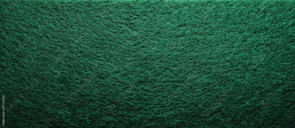 Poster Texture of green felt fabric background with copy space image.