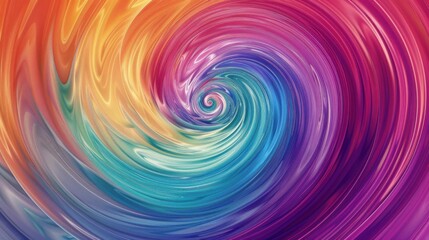 Fototapeta premium Vibrant Energy - Colorful Abstract Swirl Pattern with Gradient Hues and Artistic Appeal