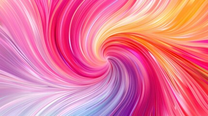 Obraz premium Vivid Spectrum - Abstract Swirl Pattern with Gradient Hues and Vibrant Energy