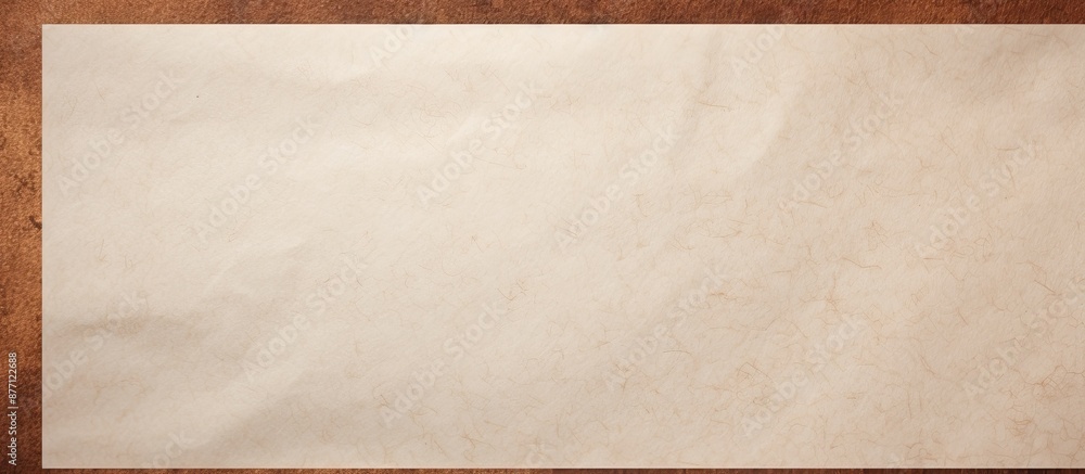 Poster textured white paper with space for additional content set against a brown backdrop.