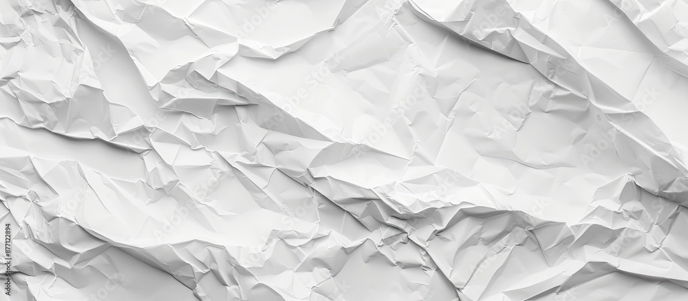Poster texture of wrinkled white paper ideal for background with copy space image.