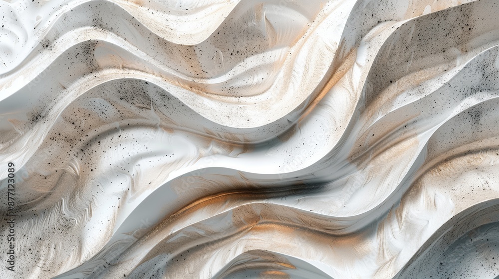 Aufkleber elegant abstract texture background image. smooth wavy forms with subtle beige, black speckles photo
