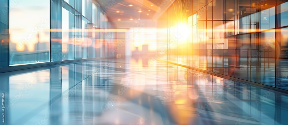 Aufkleber blurred background provides an abstract image suitable for articles on office buildings with copy sp
