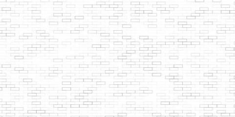 Texture of a brick wall. Abstract background of white brick wall. White brick wall. Seamless background. Vector illustration.