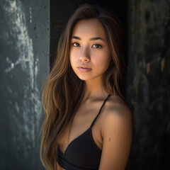 A beautiful woman posing for the camera