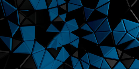 Illustration of ice blueand Black Triangle Geometric Abstract