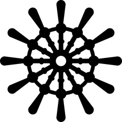 Obraz premium Nautical Ships Wheel - Graphic Design