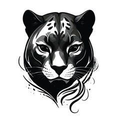 Tiger Face silhouette Vector