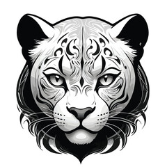 Tiger Face silhouette Vector