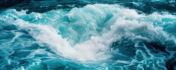 Fototapeta premium Turbulent Water A Close-Up of Whirlpools and Rapids, Capturing the Power and Beauty of Nature's Motion