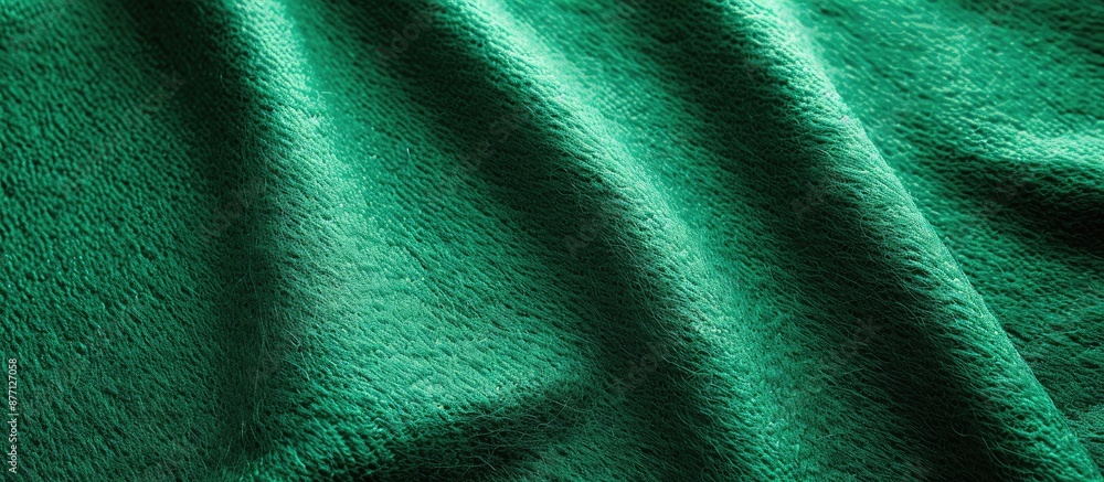 Poster texture of green felt fabric background with copy space image.