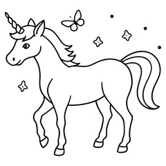 horse on a white background