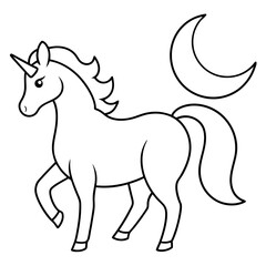 horse on a white background