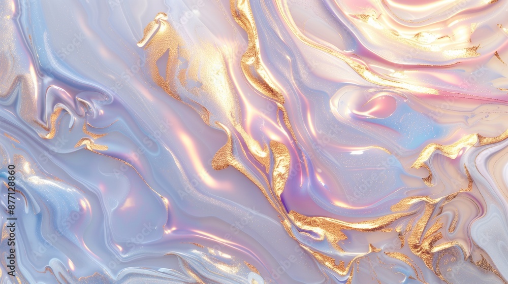 Poster fluid swirls with shimmering textures and gradients background image. elegant composition photo back