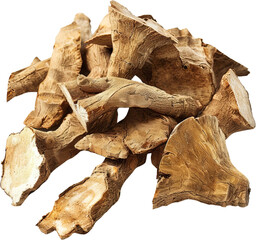 A pile of dried angelica root, a natural herb used in traditional medicine and cooking.