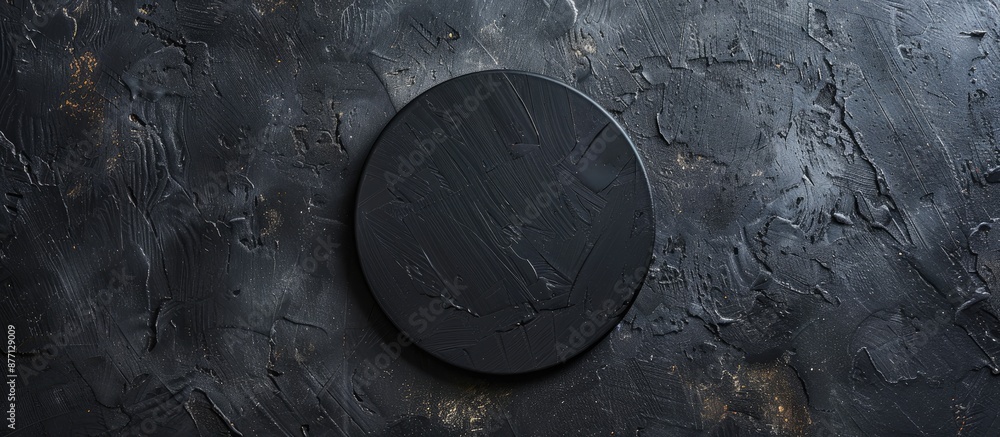 Poster circular shape on a textured dark background. perfect for black friday sales with space for text or 
