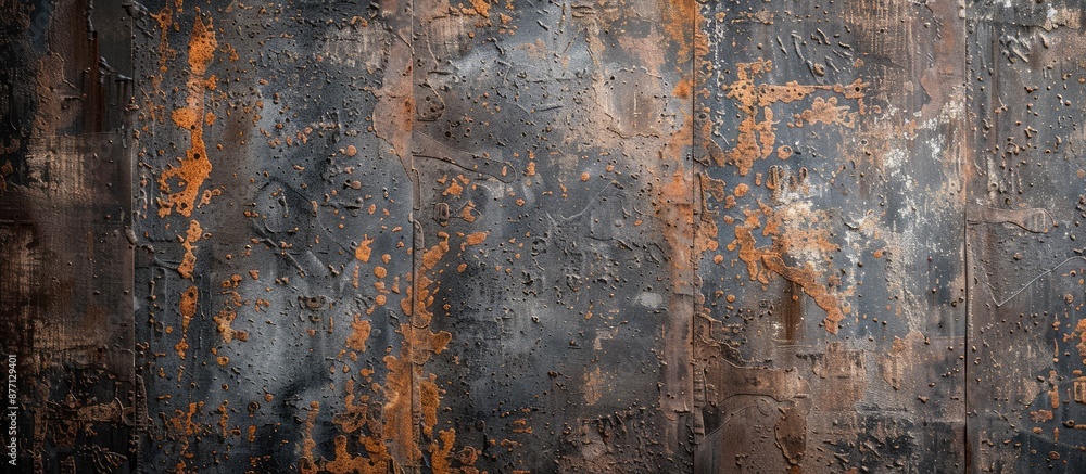 Poster a weathered and aged metal backdrop with copy space image.