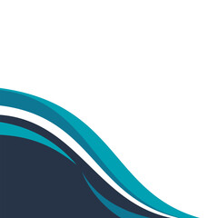 Modern Wavy Footer Decoration