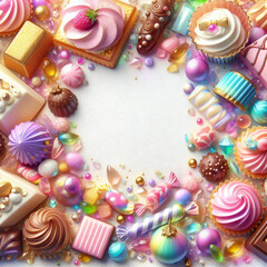 beauty gradation  sweets banner design