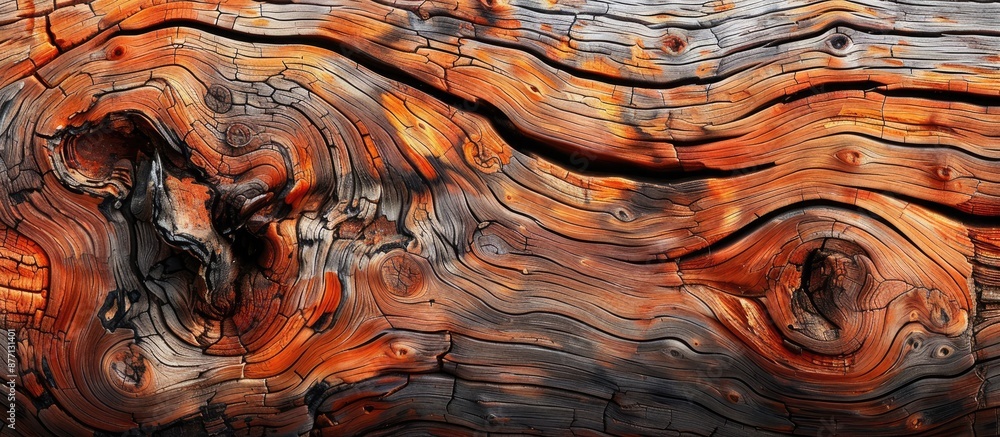 Poster Creative wood background with an interesting tree surface texture, ideal for a copy space image.