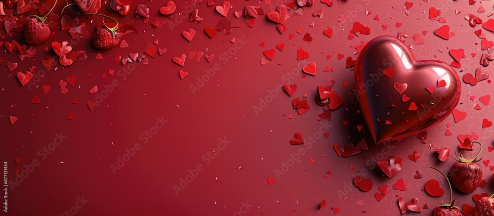 Poster image with valentine's day theme and space for text.