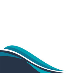 Obraz premium Modern Wavy Footer Decoration