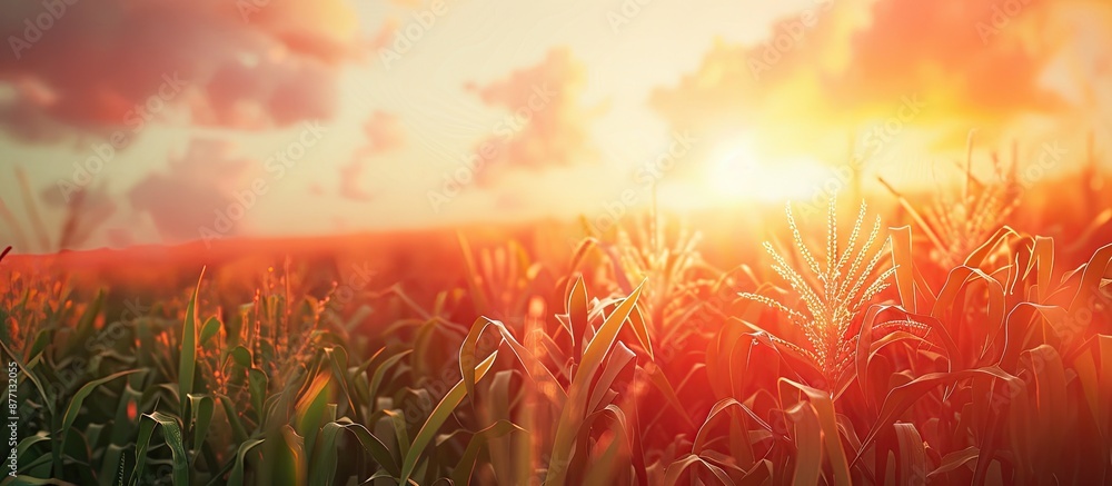 Poster field of corn with a copy space image.