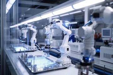 Industrial Automation - Robotic Arms in Manufacturing Facility