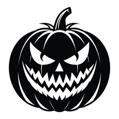 Halloween Pumpkin Silhouette Vector illustration
