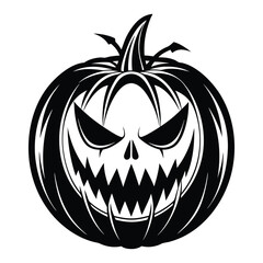 Halloween Pumpkin Silhouette Vector illustration