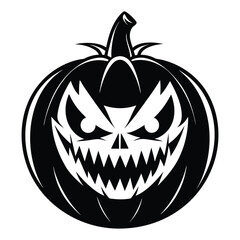 Halloween Pumpkin Silhouette Vector illustration