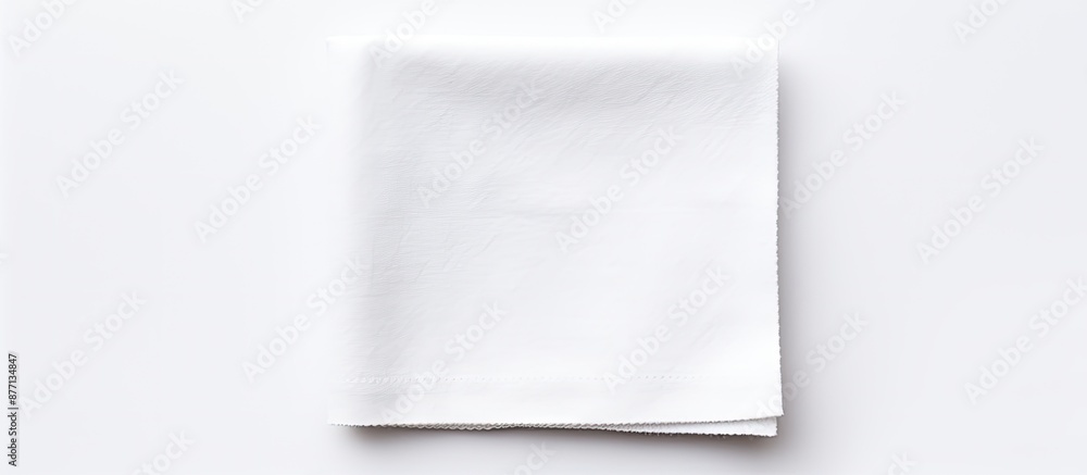 Leinwandbilder high-resolution photograph of a white square bar napkin isolated on a white background with copy spa