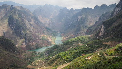 The landscape of Ha Giang Province in Northern Vietnam