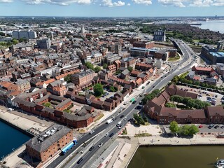 Fototapeta premium A63 Castle Street dual carriageway road improvements, Kingston upon Hull 