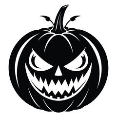 Halloween Pumpkin Silhouette Vector illustration