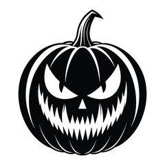 Halloween Pumpkin Silhouette Vector illustration