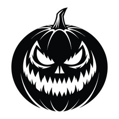 Halloween Pumpkin Silhouette Vector illustration