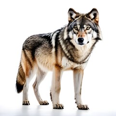 Obraz premium wolve on white background, wolf isolated on white background