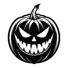 Halloween Pumpkin Silhouette Vector illustration