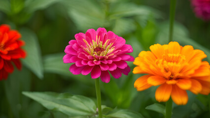 Common Zinnia or Zinnia elegans is one of the most famous flowering annuals of the genus Zinnia