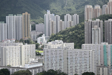 Building and Mountain in Hong Kong