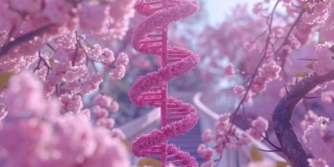 Nature-Inspired Microscopic DNA and Cell Structures in Stunning Art