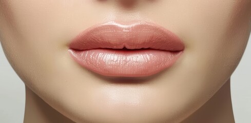 Obraz premium close up of lip injections