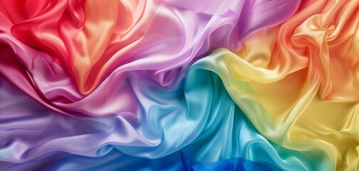 Obraz premium Abstract colorful silk fabric texture background.