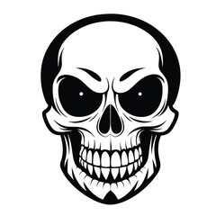 Halloween Skull Silhouette Vector illustration