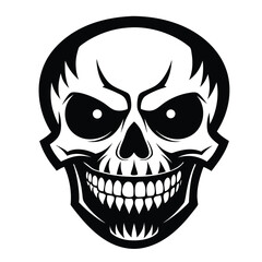 Halloween Skull Silhouette Vector illustration
