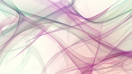 A soft pink, purple and green digital abstract design on a white background.