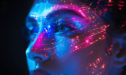 technology-themed beauty graphic concept