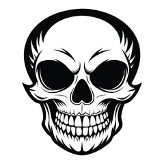 Halloween Skull Silhouette Vector illustration