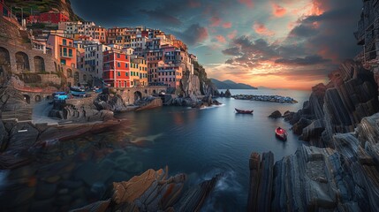 Capture the beauty of Riomaggiore, a stunning coastal town in Italy. Its colorful cliffs, vibrant waterfront, and breathtaking views of the Mediterranean Sea make it a photographer's paradise.